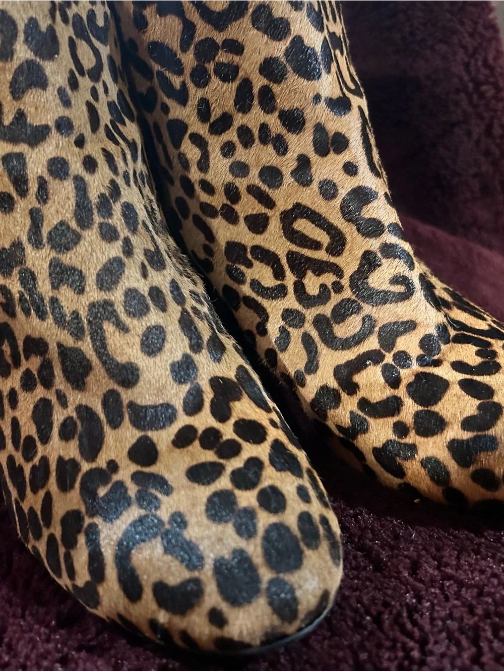Nine West Leopard Print Ankle Booties in Tan and Black